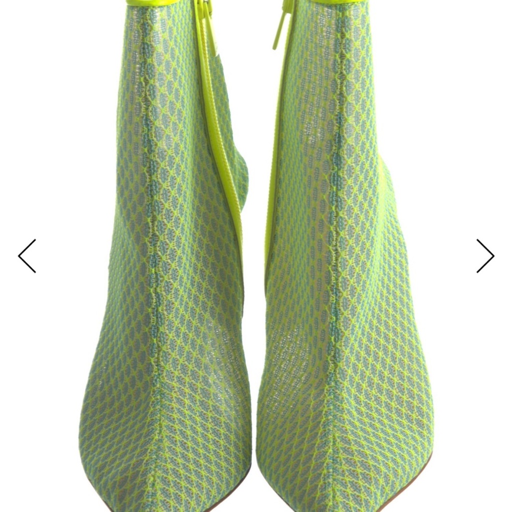 Christian Louboutin Neon Green Heeled Boots